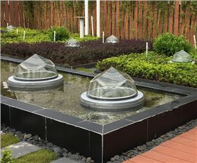 白天的導光管采光系統室外效果圖