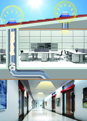 導光管采光系統原理圖