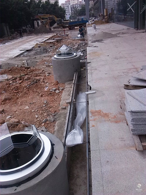 導光管采光系統施工進行中