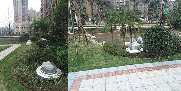 鉆石形采光罩--綠化帶應用