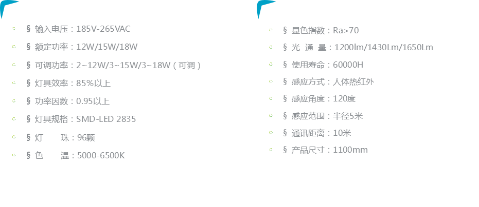正能量LED智能照明系統技術參數 正能量LED智能照明系統技術參數